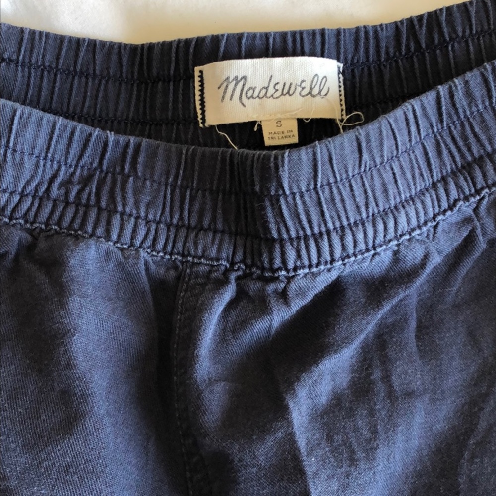 Side-tie Madewell pull-on cotton shorts